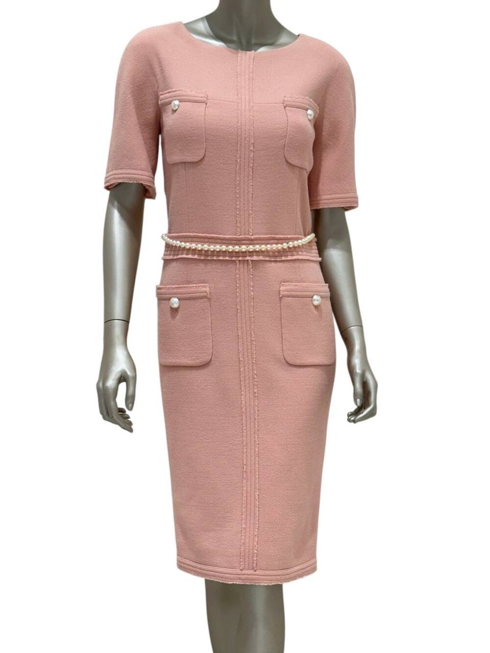 Chanel Pink Wool Dress - Runway 2012 Collection sz.38
